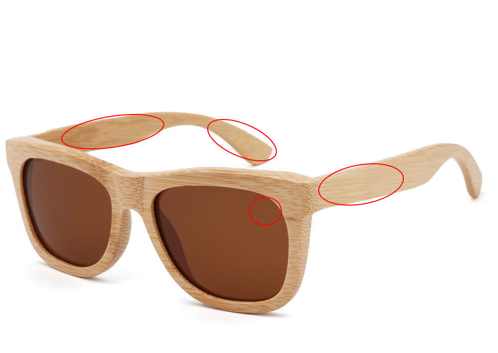 Handmade Polarized Wood Grain Sunglasses Angle's Wing
